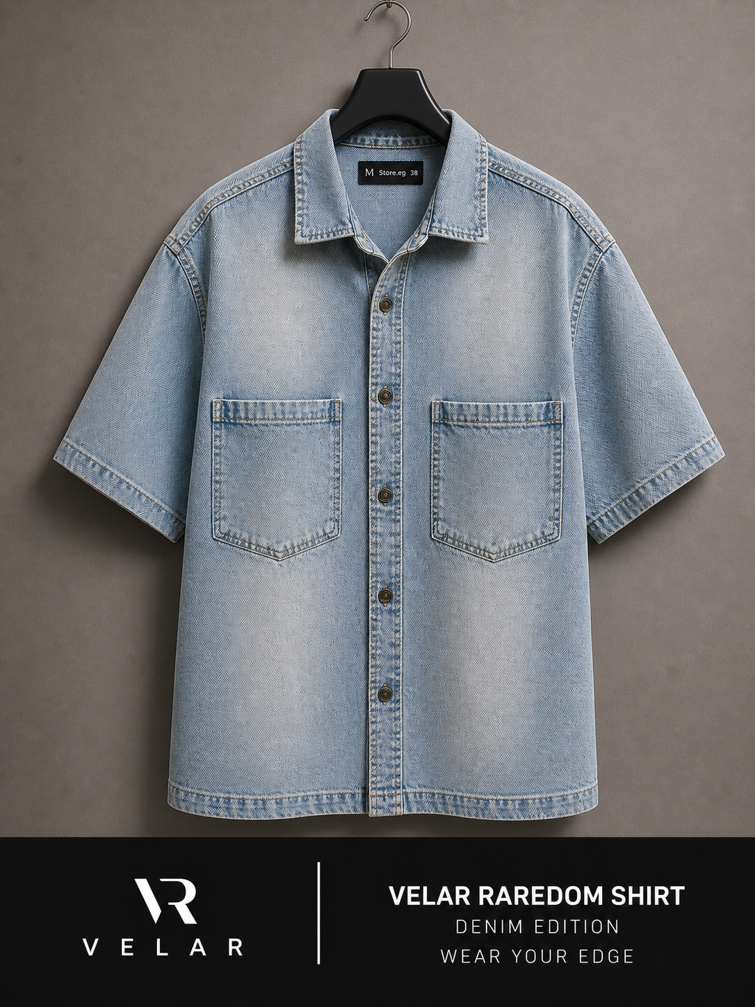 VELAR Boxy Fit Denim Shirt