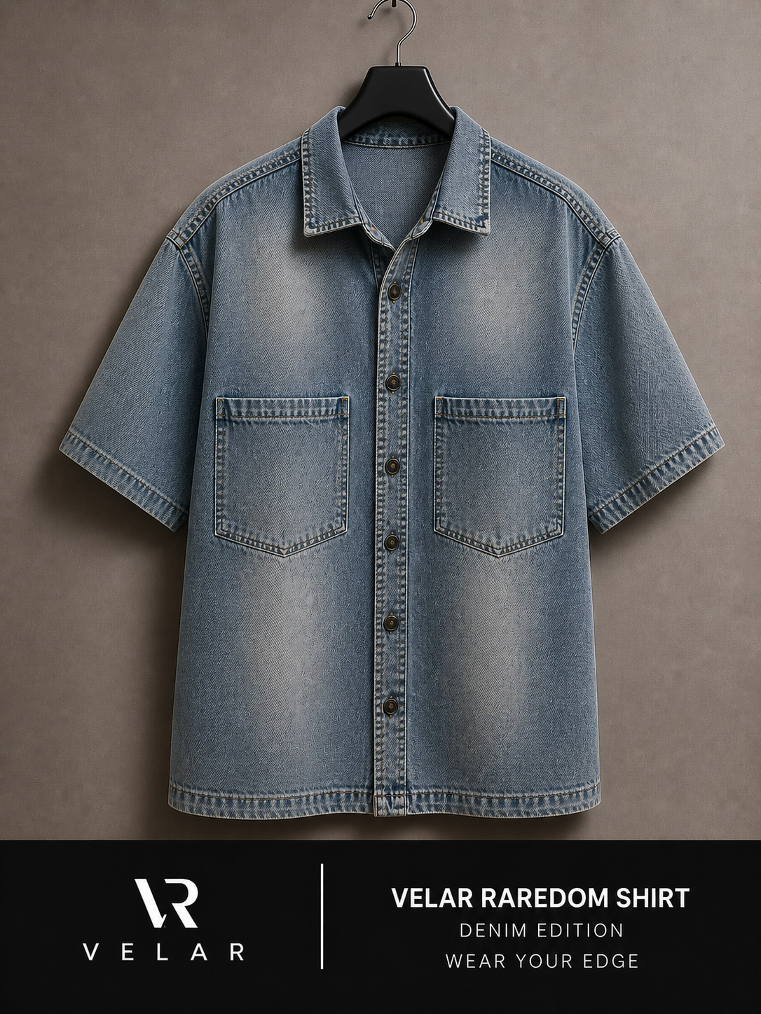VELAR Boxy Fit Denim Shirt