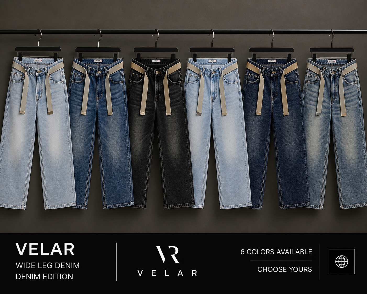 VELAR Wide Leg Denim – Washed Edition