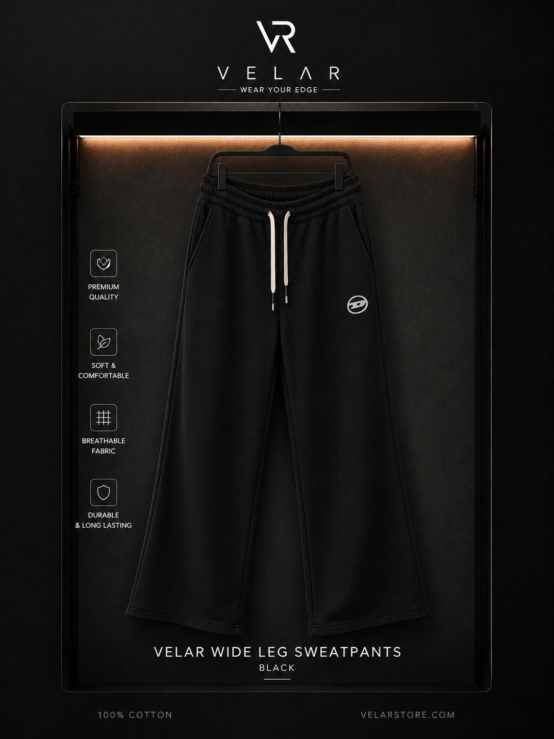 Velar Essential Wide Leg Sweatpants